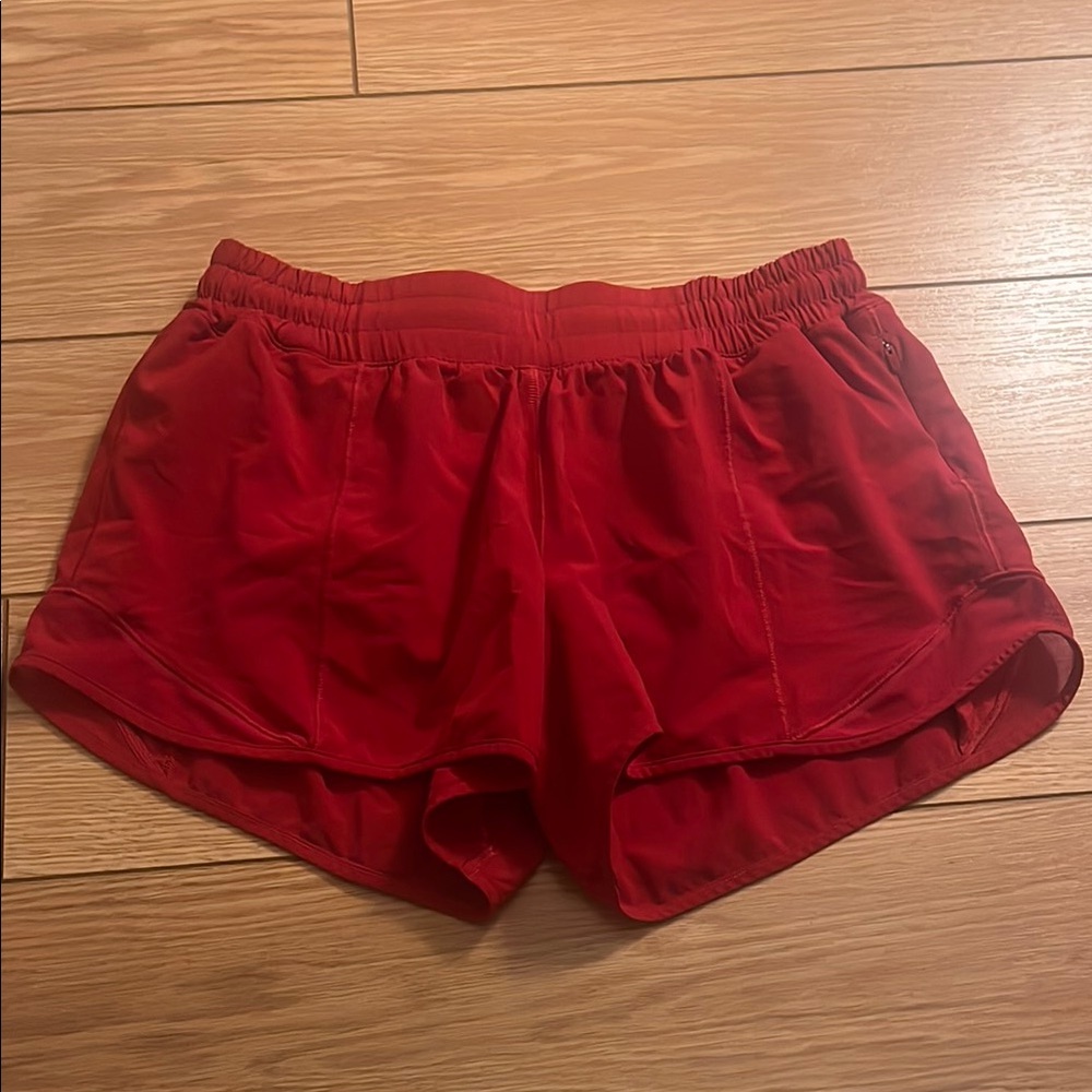Lululemon Athletica Red Athletic Shorts Lightweight Relaxed Fit